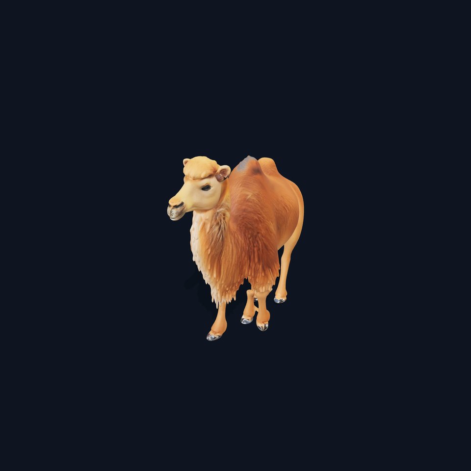 Bactrian Camel Model Pack with Detailed Fur
